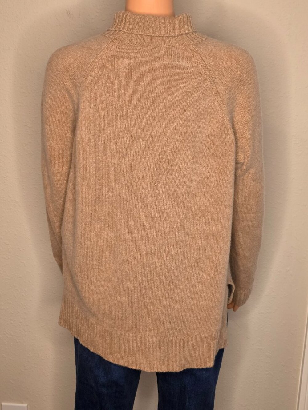 Ann Taylor Camel Colored Turtleneck Long Sleeve Women's Sweater, Size Medium - Picture 2 of 7
